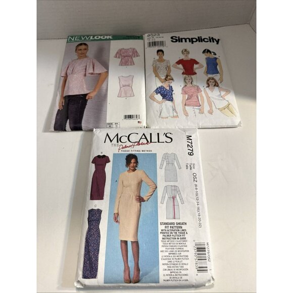 Lot Of 3 Tops And Dresses Pattern  Simplicity, McCalls & Newlook F2 - Picture 1 of 14